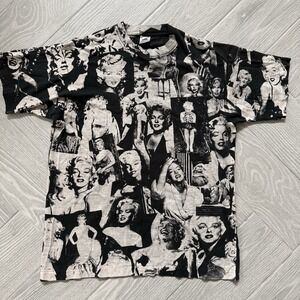 Vintage 1993 Marilyn Monroe All Over Large Fruit of The Loom T-Shirt Size Large